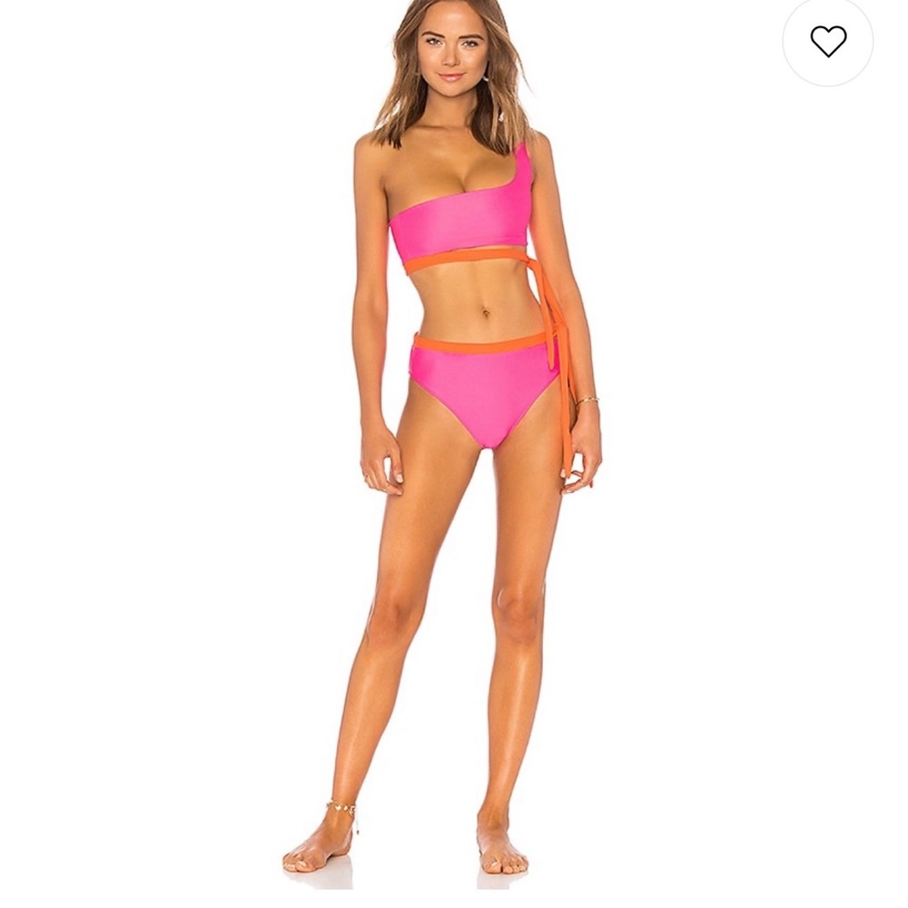 Lovers+Friends Pink Retro Bikini Top
